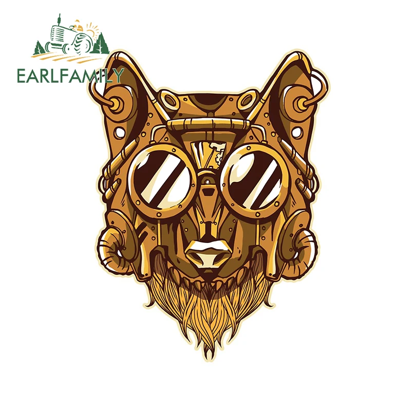 

EARLFAMILY 13 см x 10 см для стимпанк волк виниловые автомобильные наклейки «сделай сам» Водонепроницаемая наклейка на лобовое стекло автомобиля м...