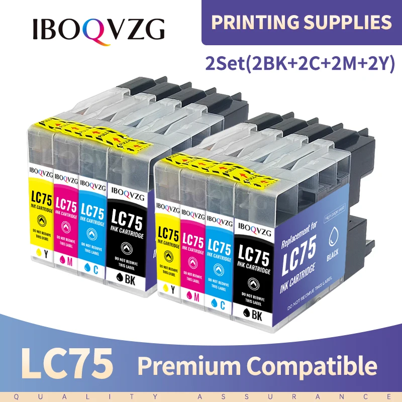 Картридж для принтера IBOQVZG совместим с Brother LC12 LC17 LC71 LC40 LC73 LC75 LC77 LC79 LC400 LC450 LC1220 LC1240