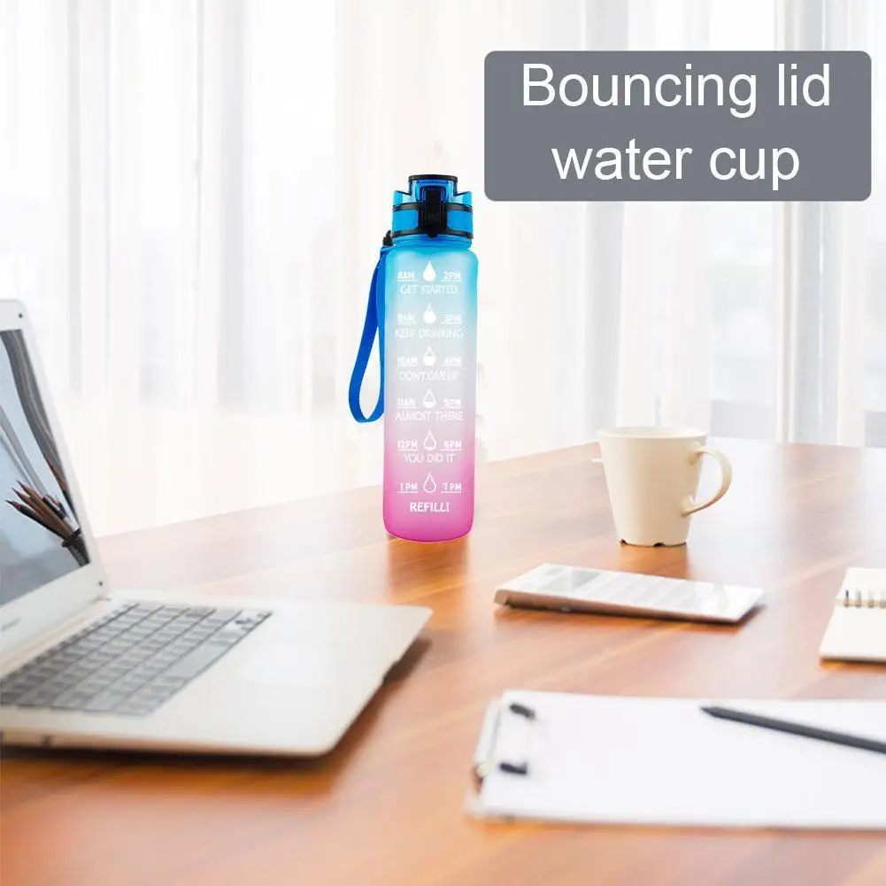 

Popular recently Motivational Water Bottle With Time Marker & String, Bpa Free Leakproof Water Jug For Fitness, And Outdoor