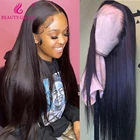 Парики из человеческих волос на сетке спереди длинные прямые парики 40 дюймов бразильский парик естественного цвета фронтальный предварительно выщипанный дешевый парик 4X4 на сетке