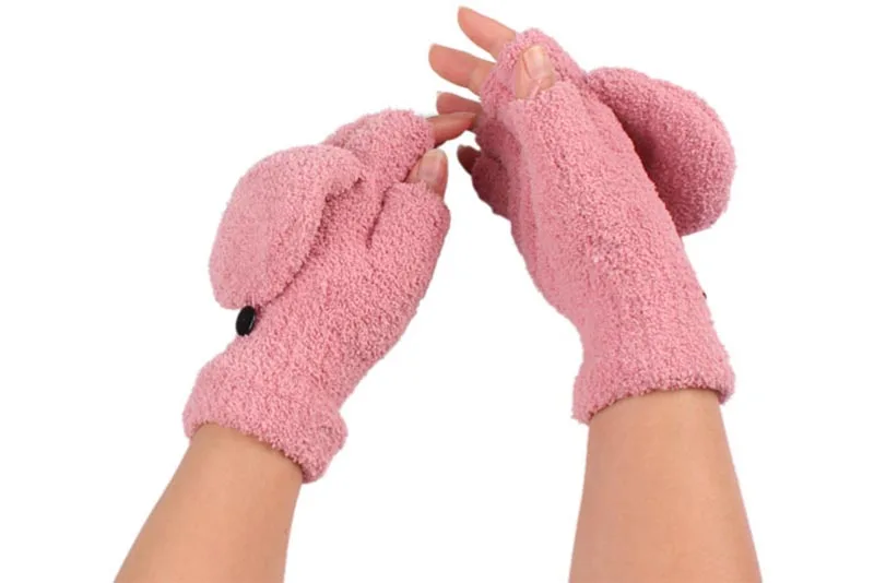 1 Pair Women Gloves Hand Wrist Warmer Winter Athletic Mittens Fingerless |