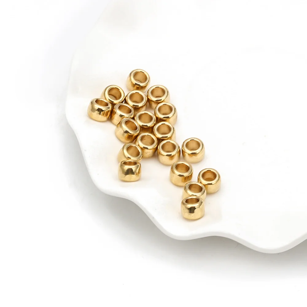 MEIBEADS 50 шт./лот медные бусины 5*7 мм с большим отверстием для браслетов аксессуары