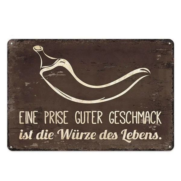 

Vintage Ist Die Wurze Des Lebens Metal Tin Sign 8x12 Inch Retro Wall Decor