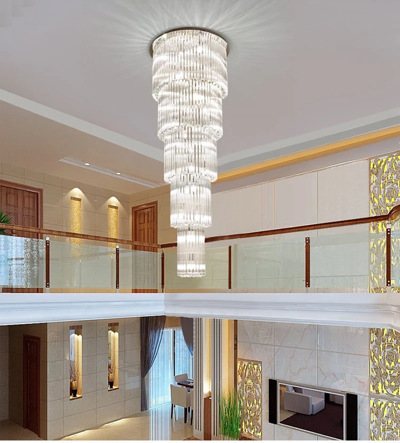 Хрустальная лампа для лестницы потолочный светильник гостиной с поверхностным