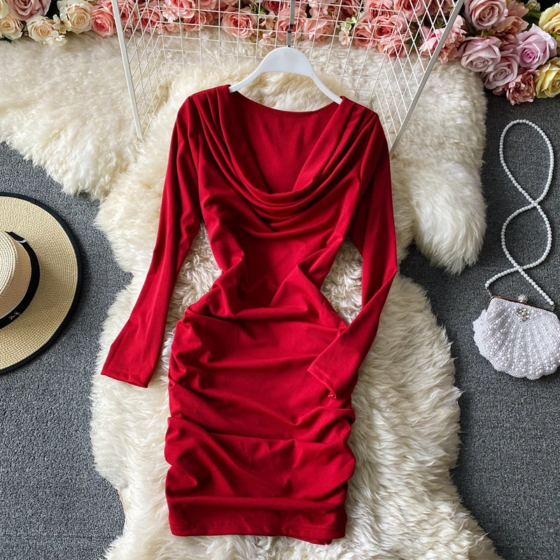 

2020 new fashion women's clothing dress for women dresses Full Solid
