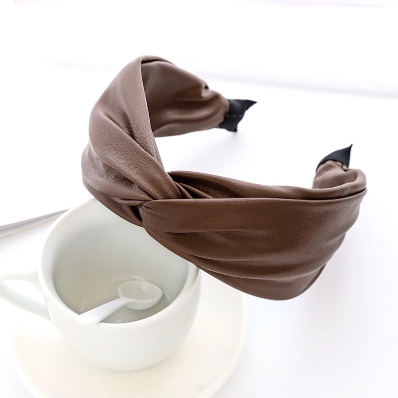 

Leather Pu Cross Knot Hairband Headband Hair Accessories