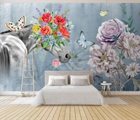 custom background wall modern art horse flowers bedroom living room background wall mural wallpaper mural 3d wallpaper wall for
