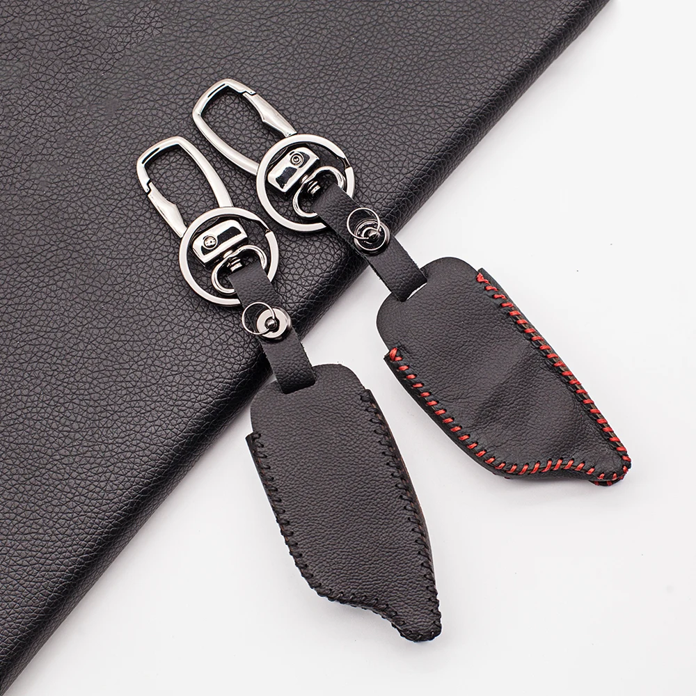 

A91 Stylish 100% Leather Key Case Cover For Vehicle Safety In Two Senses Car Alarm System Russian Version Starline A91 Fob