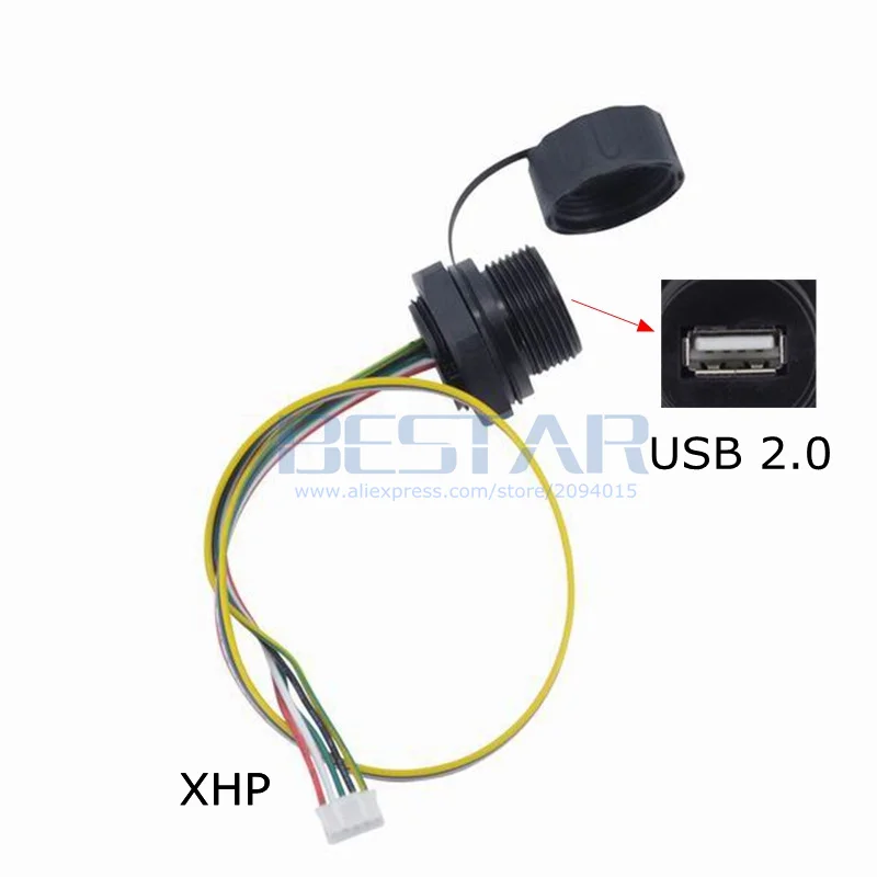 M25 USB 2 0 XHP водонепроницаемый удлинитель кабеля IP68 разъем розетка с крышкой -