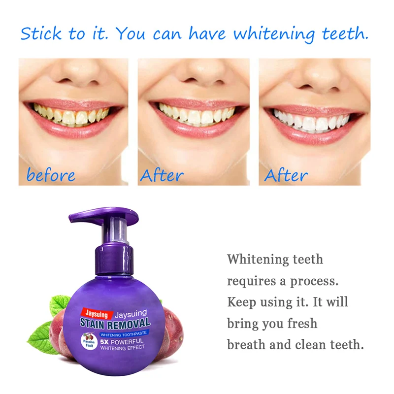 

Intensive Stain Remover Whitening Toothpaste Anti Bleeding Gums with Toothbrush for Brushing Teeth TU45889