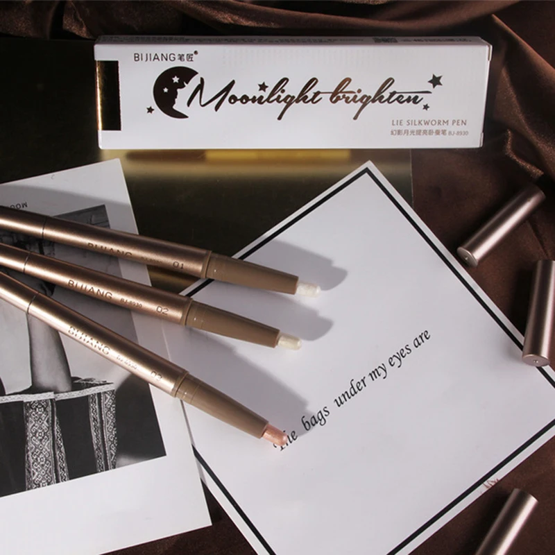 

Double-Headed Silkworm Pen Eye Makeup Pearlescent Lying Cicada Pen Shadow Eyeshadow Stick Protable SOYW889