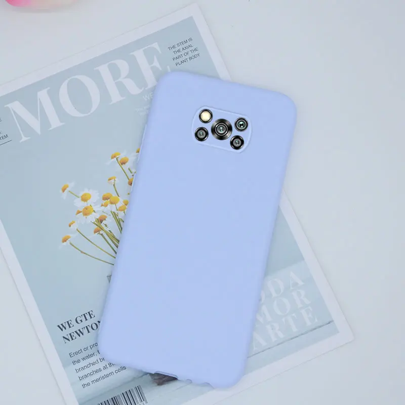 tpu case for xiaomi poco x3 pro case back cover silicone soft matte yellow pink purple black for xiomi pocox3 nfc phone funda free global shipping