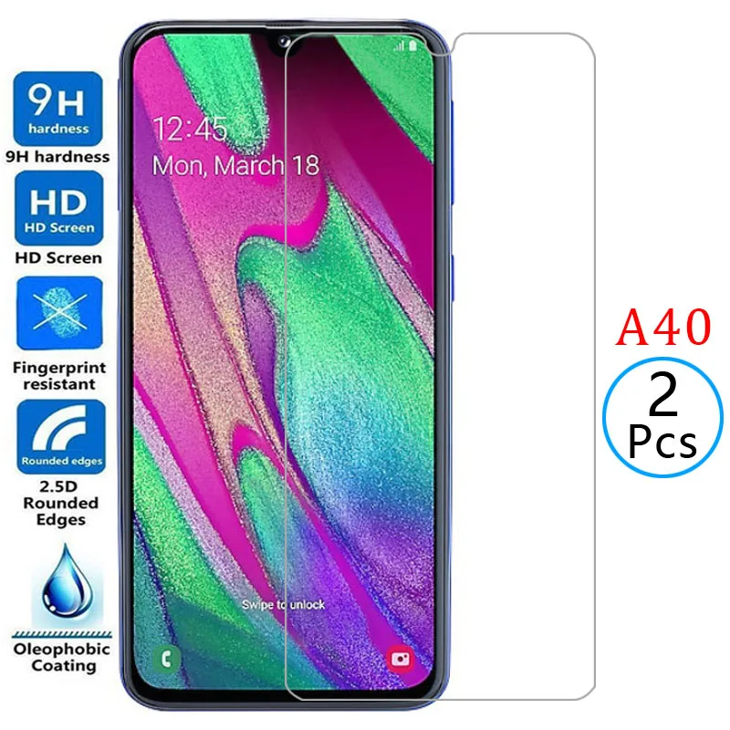 

Закаленное стекло для samsung a40, защитное стекло, протектор экрана для galaxy a 40 40a, пленка для samsun samsumg sansung galxy samsunga40