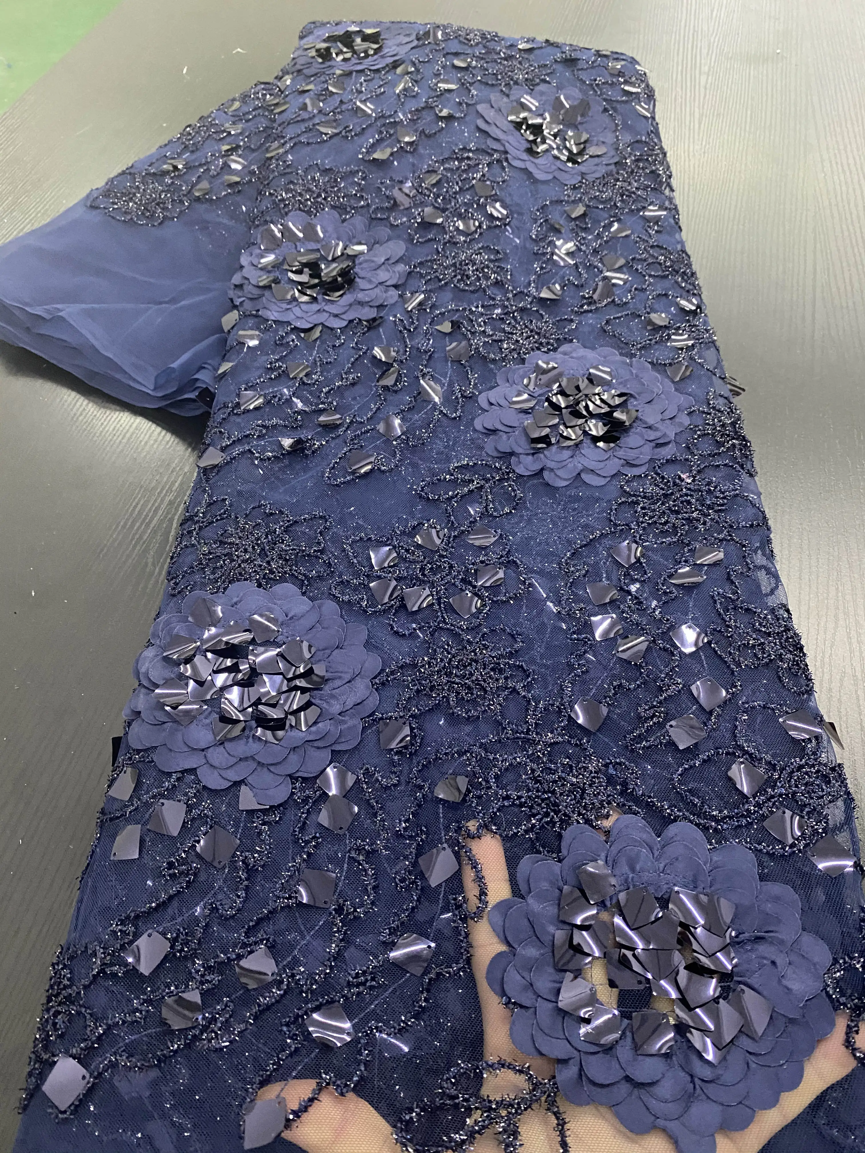 Африканская французская 3D Тюлевая кружевная ткань 2021 высококачественное