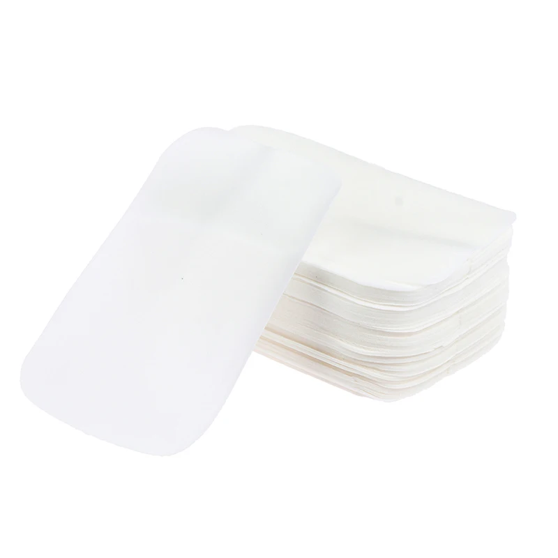 

100Pcs 5.6*3.6cm Disinfecting Paper Soaps Washing Hand Mini Disposable Scented Slice Sheets Foaming Soap Case Paper