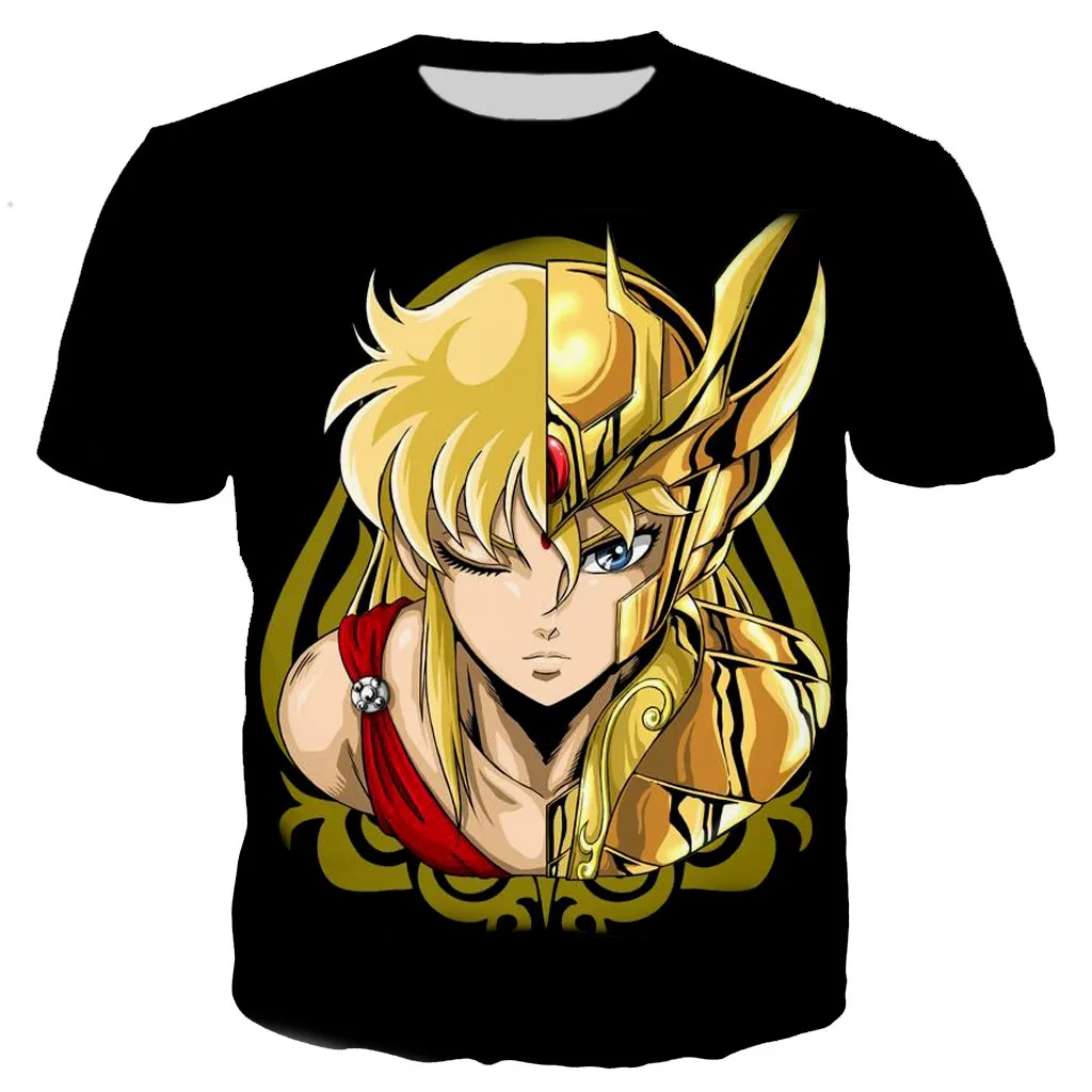 

2021 Anime Saint Seiya T-shirts Men Women 3D Saint Seiya Printed T-shirt Harajuku Casual Shirts Fashion Trendy Streetwear Tops