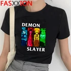 Крутая Мужская футболка с героями японского аниме Demon Slayer Kimetsu No Yaiba, забавная футболка с героями мультфильмов, футболка с графическим принтом Demon Blamd, топы в стиле хип-хоп для мужчин