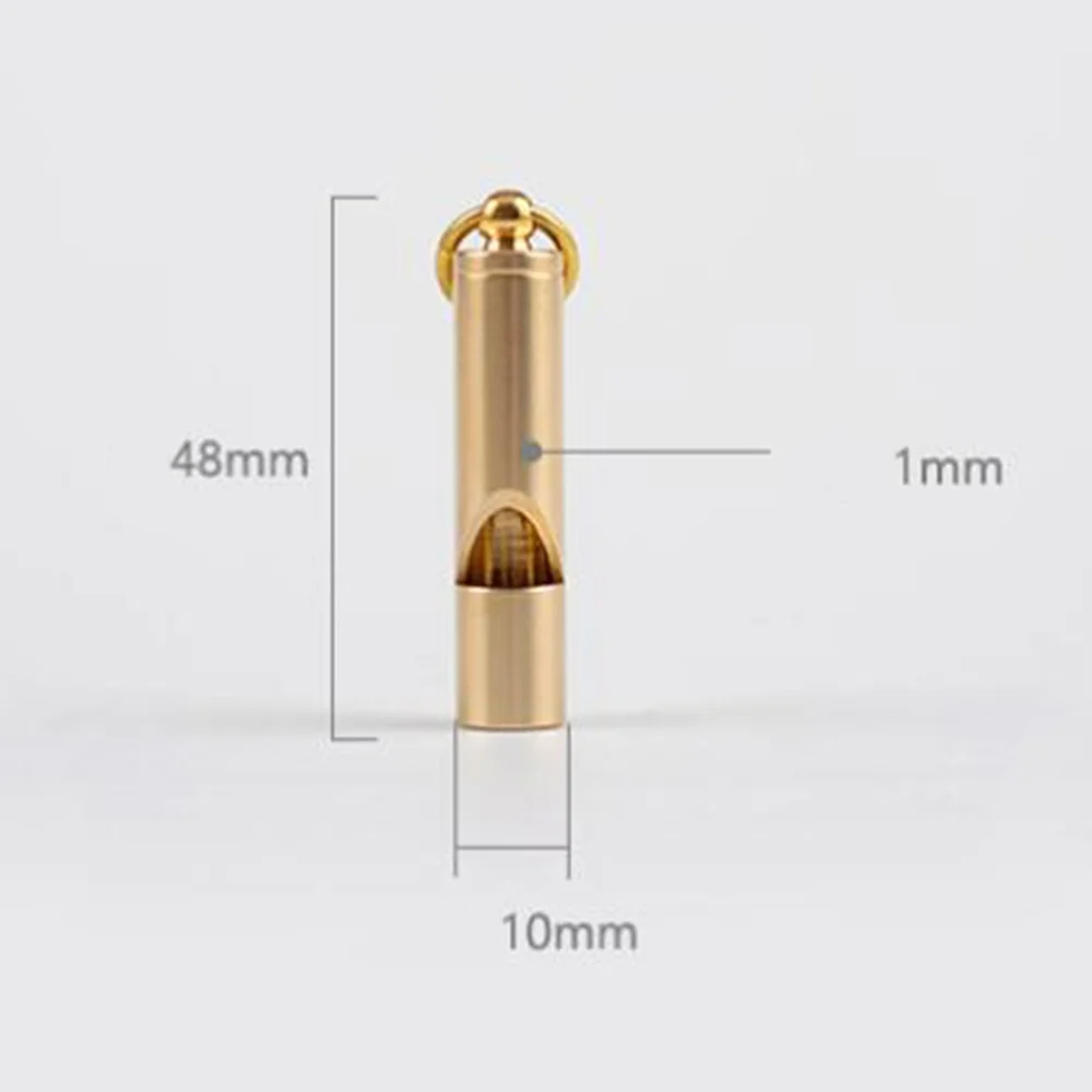 

2 Pcs Vintage Copper Whistles Multi-functional Pure Brass Asking Help Whistles Keychain Pendant Pet Trainning Tool Outdoor Whist
