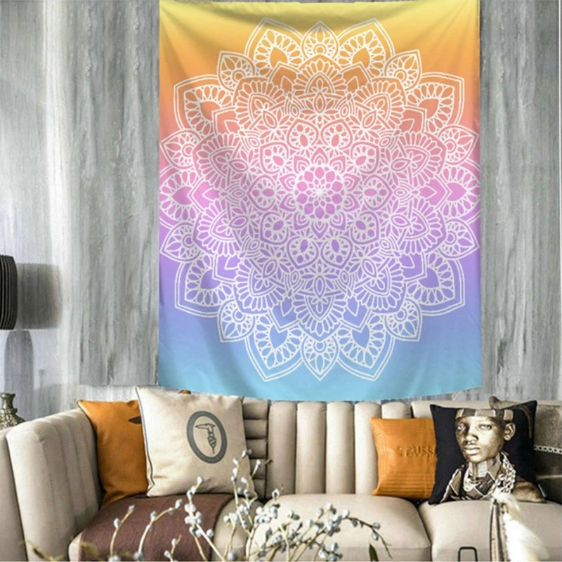 

Teen Girls Wall Hanging Cloth Bohemian Mandala Tapestry Digital Printing Background Wall Painting Room Decoration Accessories