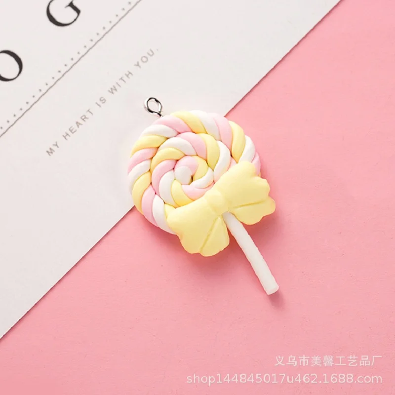 

Soft Clay Gradual Knitting Simulation Lollipop Keychains Pendant Mobile Phone Diy Manual Key Chains Color Accessories Key Rings