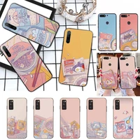 anime pink cute kawaii food phone case for huawei honor 10i 20i 8 pro 9 10 20 lite 30 pro luxury back coque