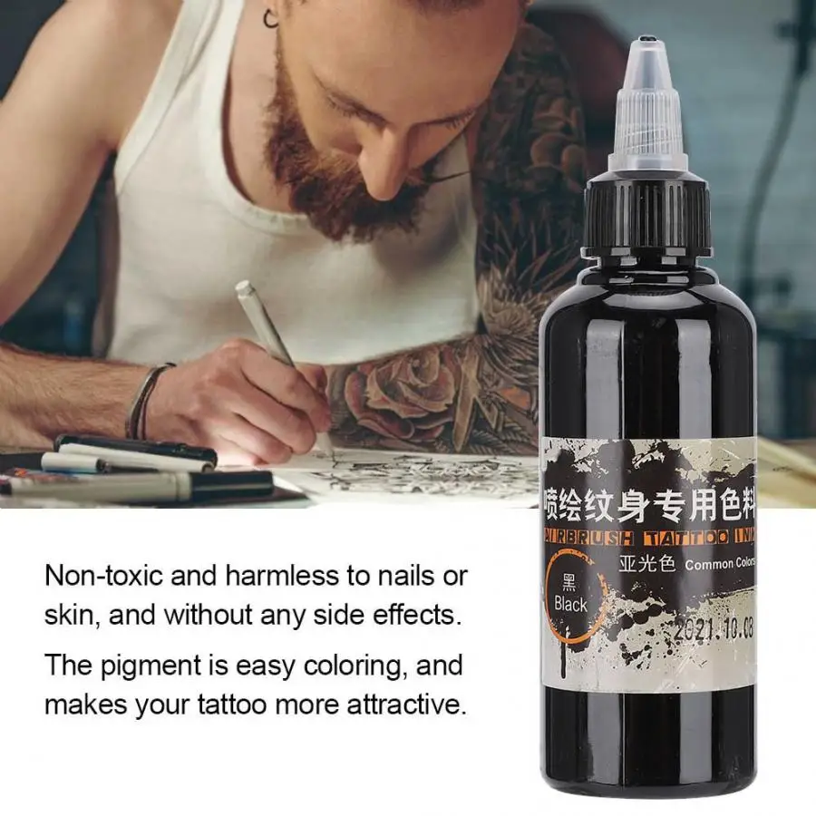Временная одноразовая матовая тату-краска 100 мл цветной краситель для рисования