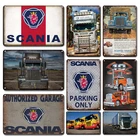 Металлический постер с изображением шикарного грузовика, жестяной знак, винтажная картина Scania, металлическая пластина, знаки, ретро-стиль, искусственная Наклейка на стену, Декор, табличка