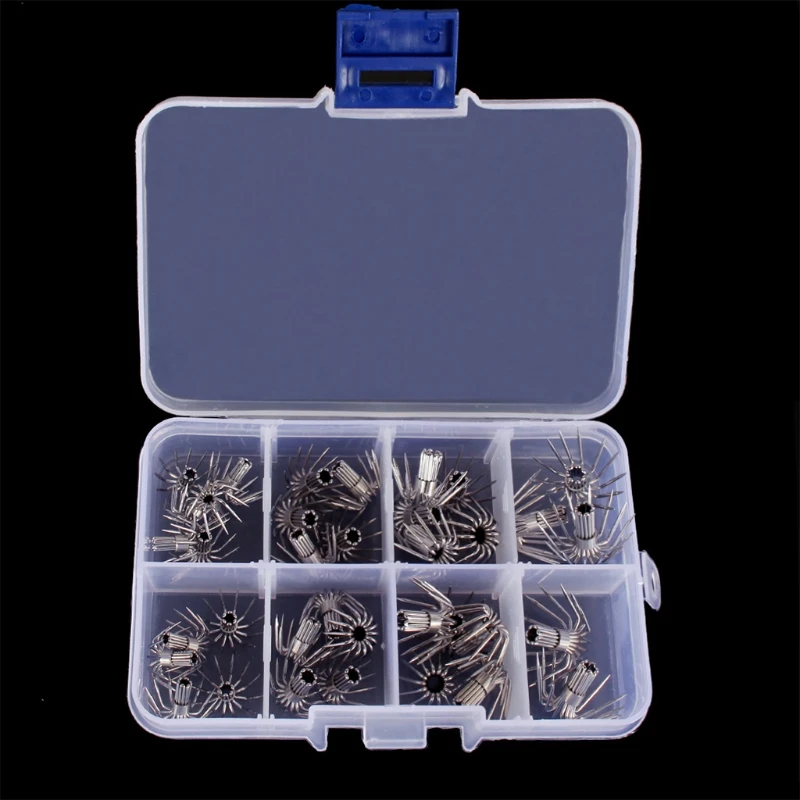 

35 Pcs Stainless Steel Multi-size Cuttlefish Squid Jig Fishing Lure Sharp Hooks K4UC