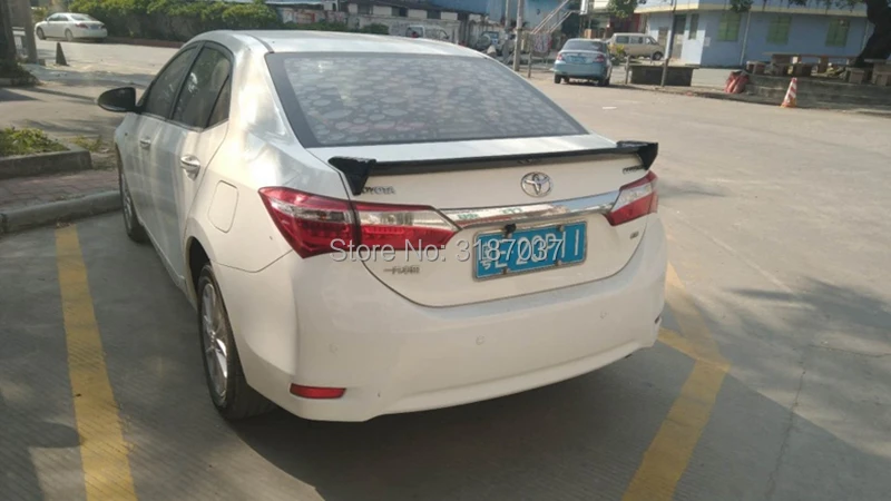 Для Toyota Corolla TRD 2014 2017 ABS пластик Неокрашенный задний спойлер на крыло крышу