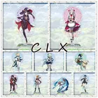 Игровая подставка Genshin Impact, модель карты, аниме 15 см 11-20 дюймов, акриловая пластина Ноель Мона джинс, Настольная искусственная подставка, брелок, подарки