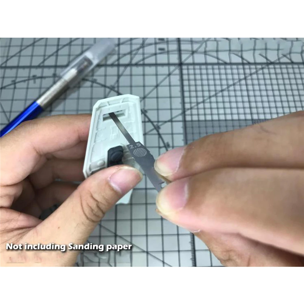 9 in1 Detail Grinding Stick File Handheld Model Building Tools for Gundam 1/144 Scale Decoration 304 Stainless Steel | Электроника
