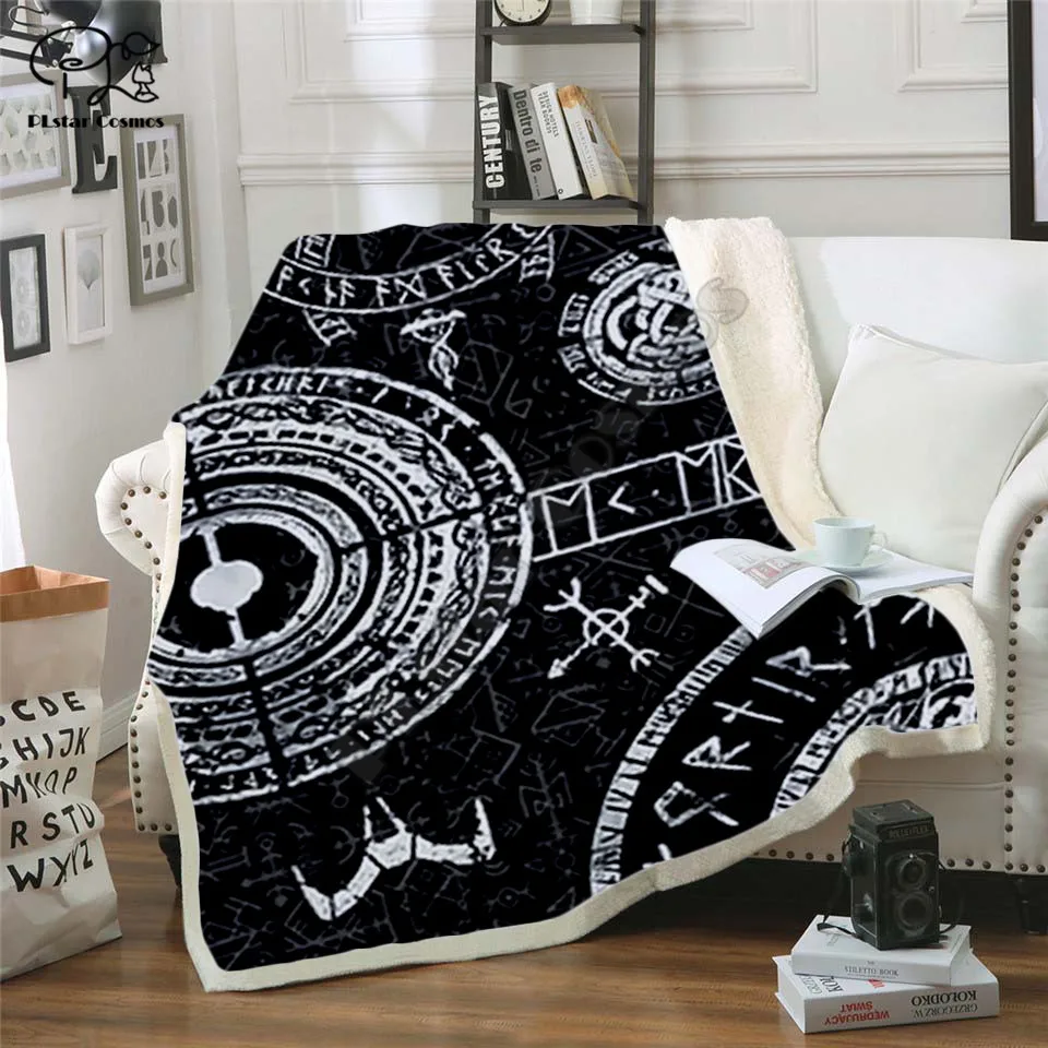 Viking tattoo Fleece Blanket 3D full printed Wearable Adults/kids drop shippng style -2 | Дом и сад