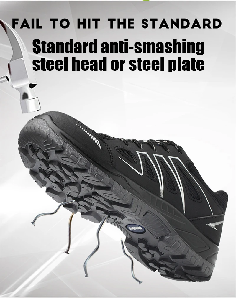 

Labor Insurance Shoes Men's Autumn and Winter Breathable Indestructible Security Shoes Work Boots Sneakers