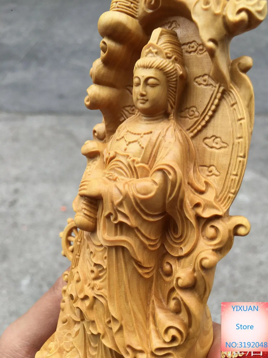 Новый Малый листья из коробки Ruyi Guanyin Bodhisattva резьба по дереву ручная работа фэншуй