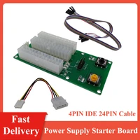 dual and three power supply starter board synchronous 4pin ide 24pin cable with switch extender cable card for btc miner mining