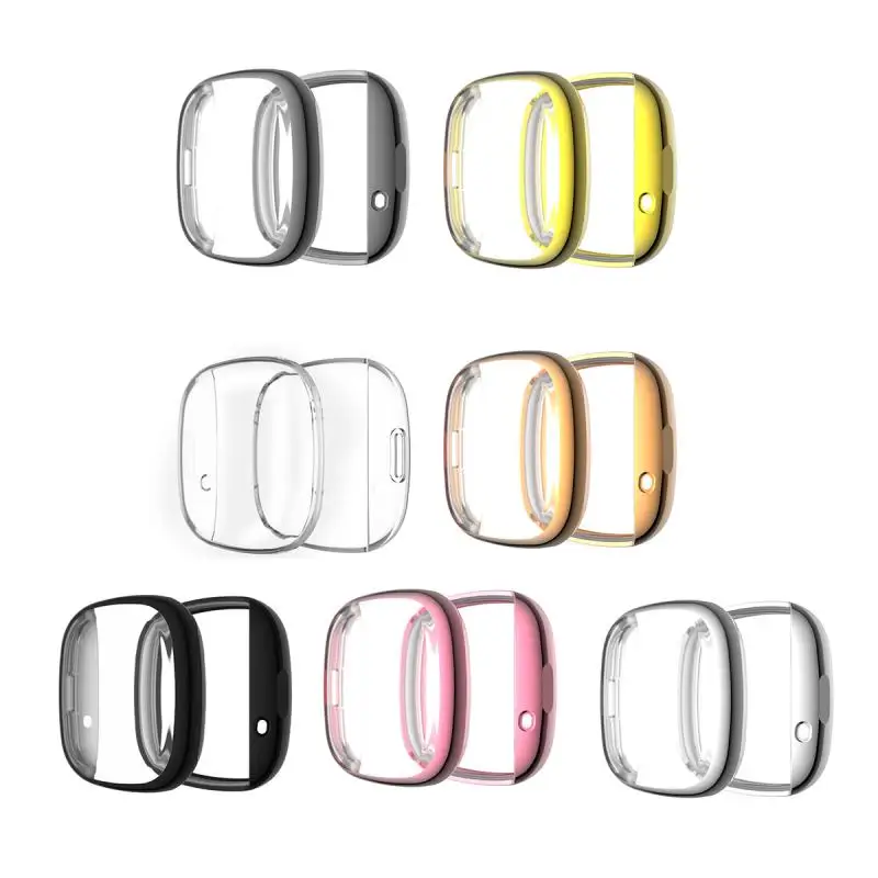 

Screen Protector Soft TPU Cover For Fitbit Versa 3/Sense Watch Case Lightweight Bumper Scratch-resistant Shell case