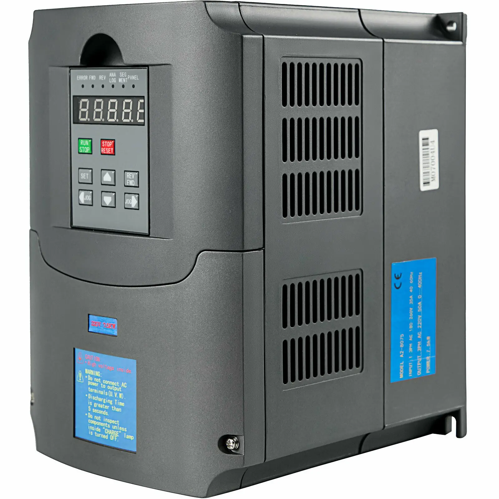 7.5KW 34A 220V 10HP VFD инвертор однофазный регулируемый привод управления скоростью