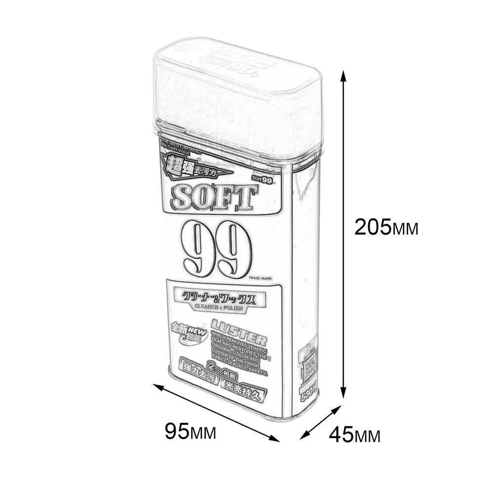 

530ml Car Liquid Wax Rectangular Polishing Wax Auto Care Wash Protect Car Coating Scratches Remove Car Paint Repair