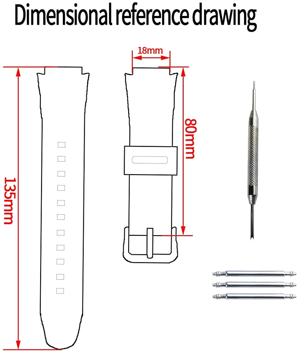 Resin strap men and women watch accessories for Casio AE-1200 SGW-300H MRW-200H W-735H sports waterproof rubber strap buckle