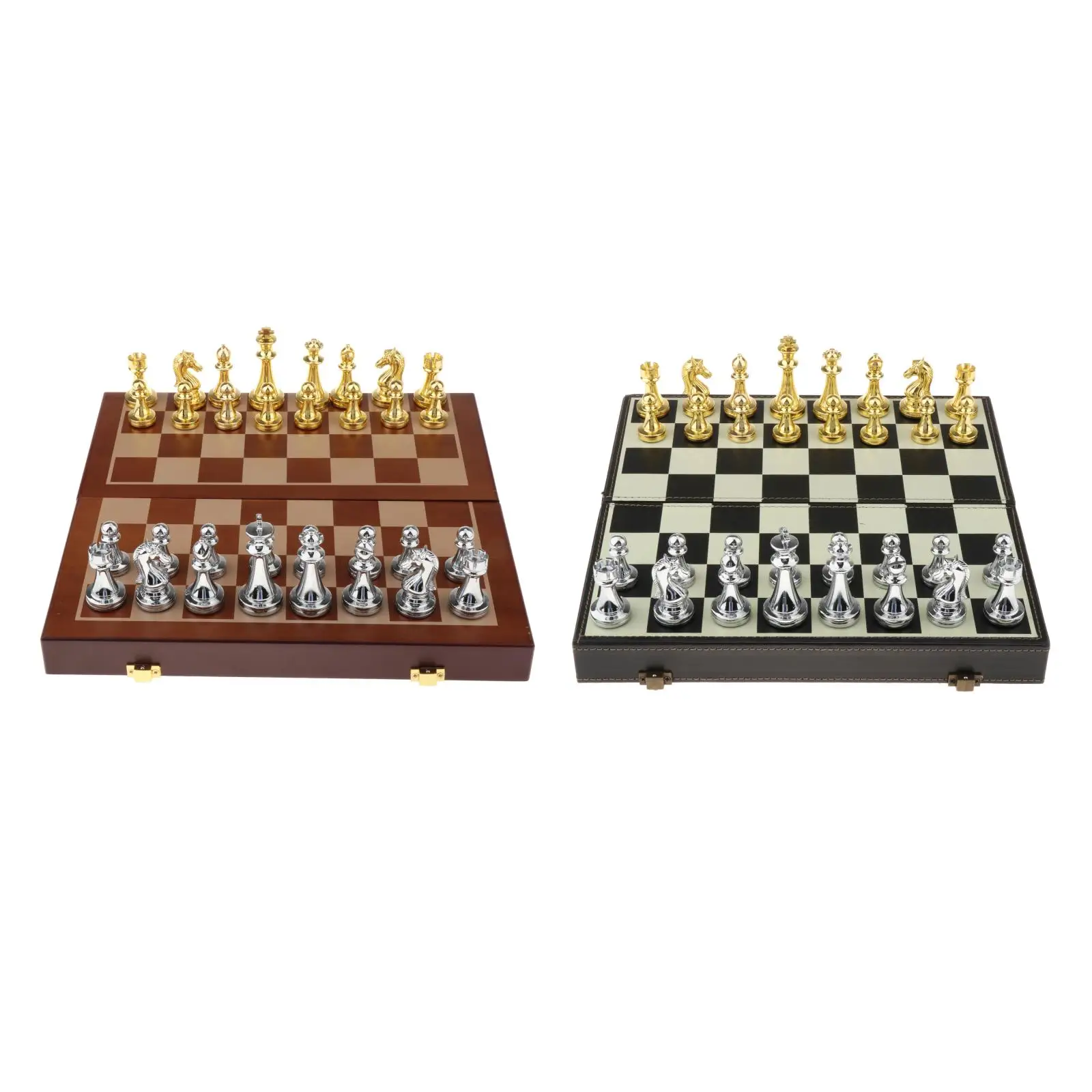 

Chess Folding Board Storage 32x Chess Pieces Portable for Travel Party Game
