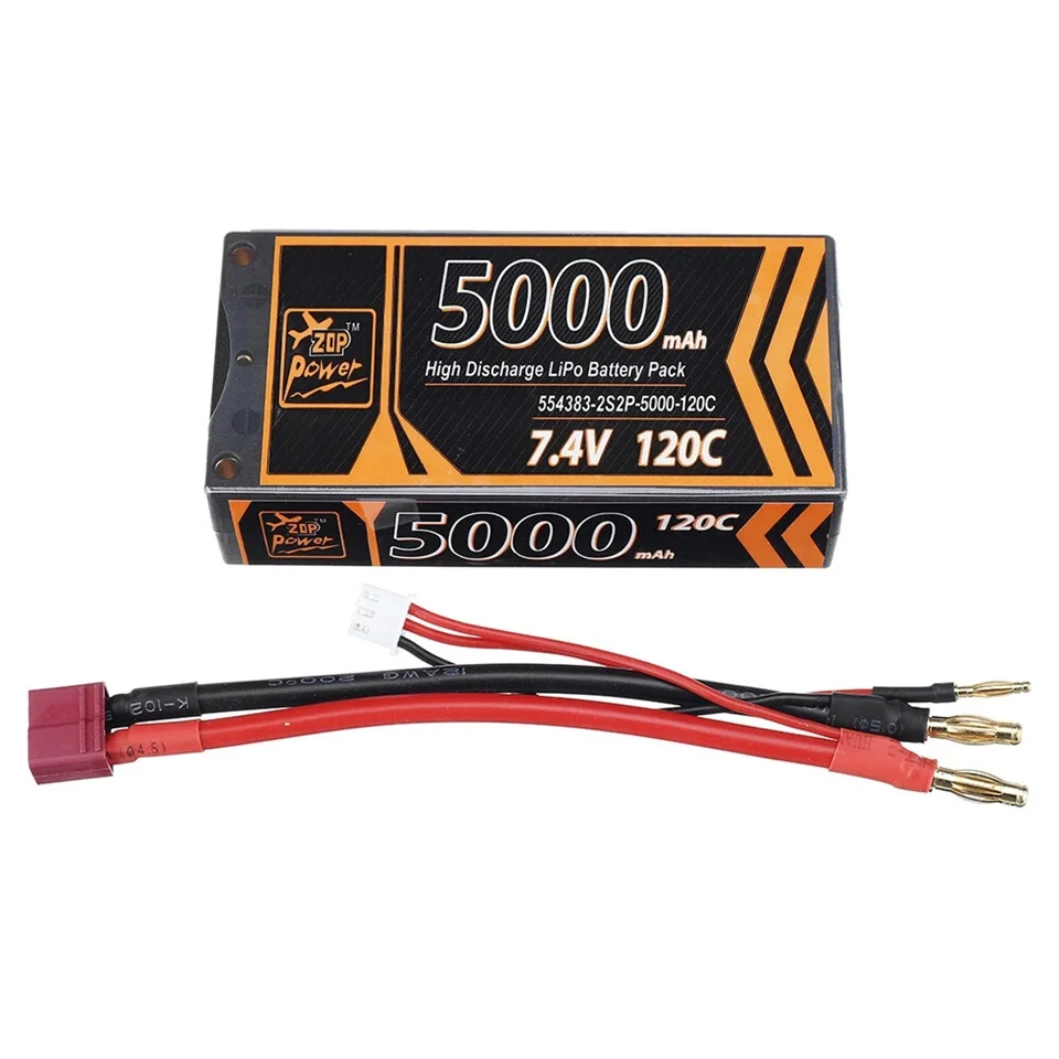 ZOP Power 5000MAH Lipo Аккумулятор 7 4 V 6000MAH 6 HV 2S 120C T разъем для радиоуправляемой модели