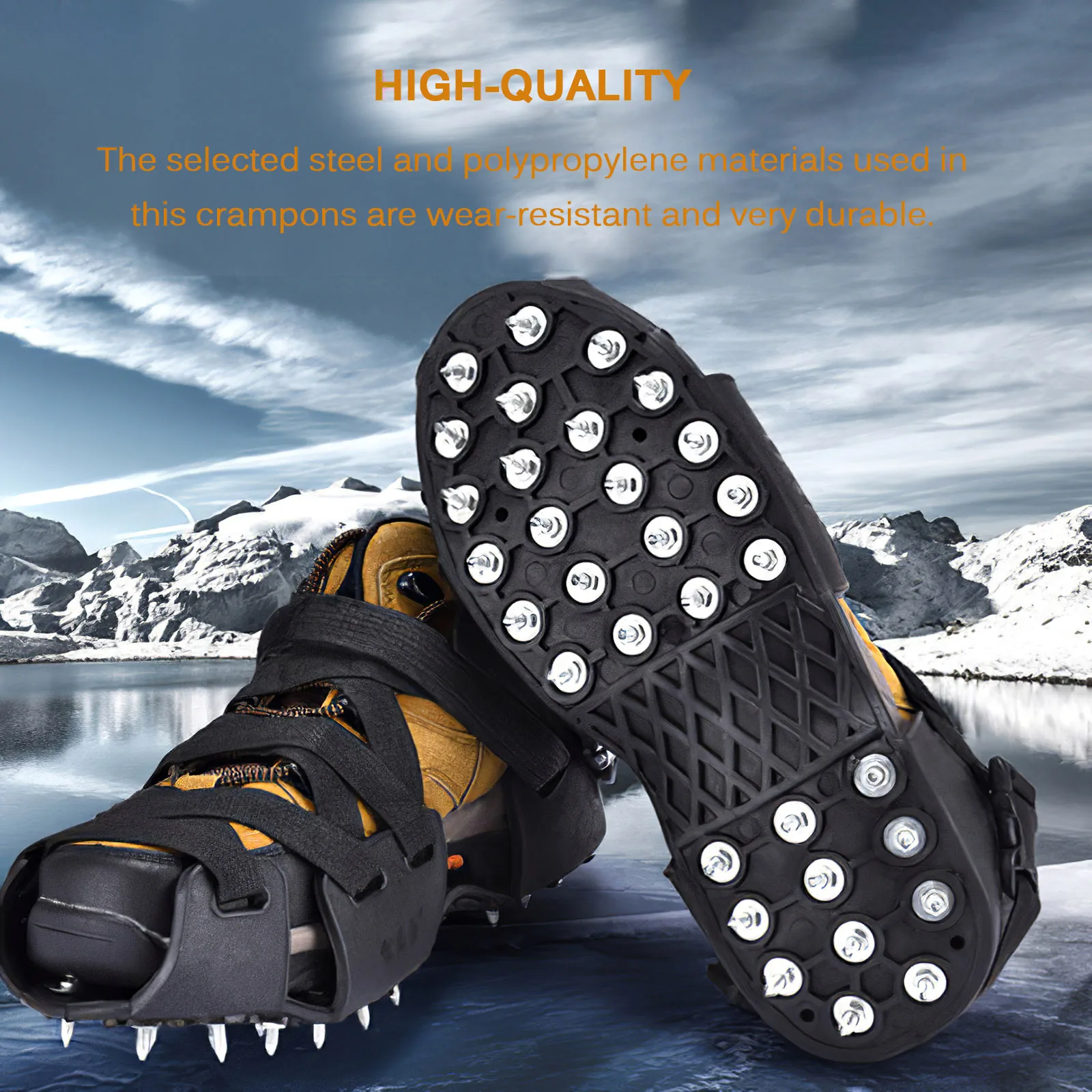 

Альпинистские 32-зубчатые кошки для льда регулируемые кошки для обуви чехол ремешок дизайн альпинизма скобы износостойкие снежные когти по...