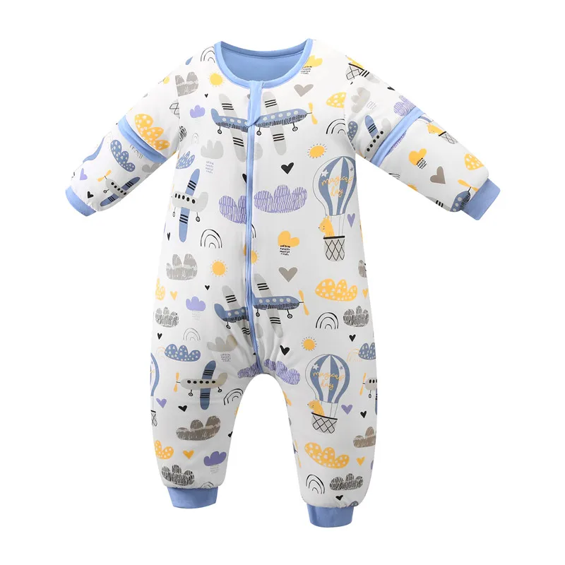 Утолщенный детский спальный мешок для новорожденных зимний мультяшный хлопок