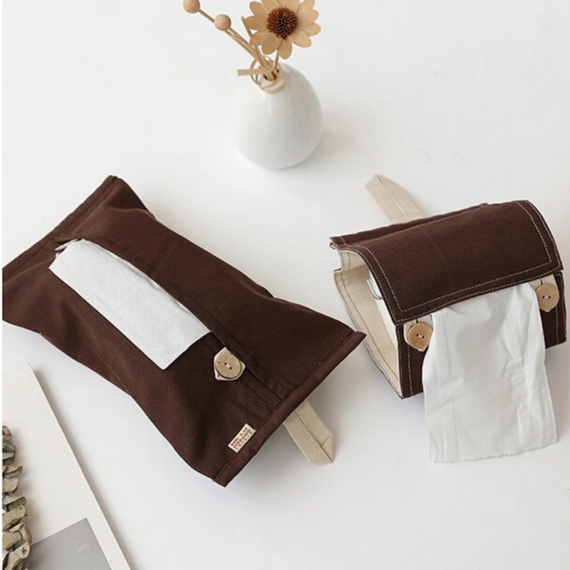 Однотонная коробка для салфеток хлопковое Льняное полотенце бумага s сумка