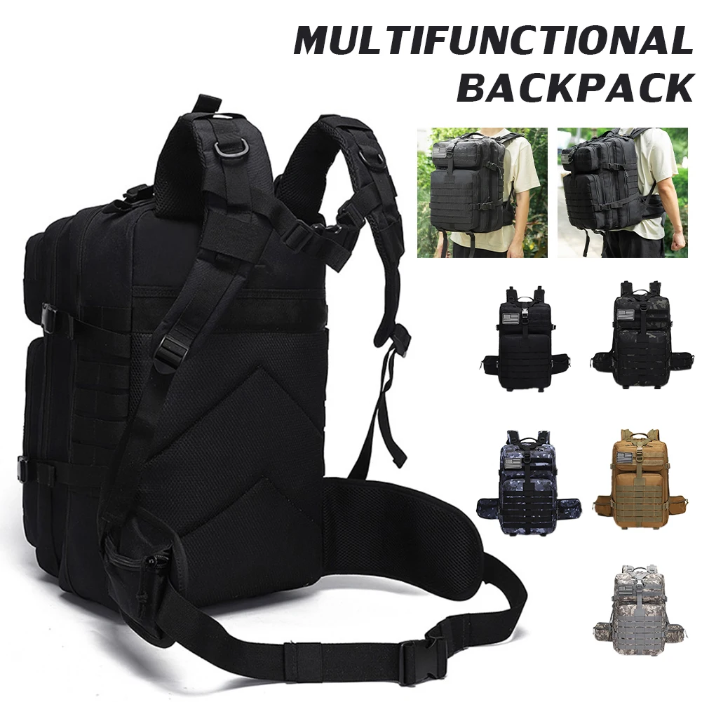 

Military Backpack EDC Molle Pack 40L Outdoor Tactical Army Backpack 800D Waterproof Bag for Camping Hiking Trekking Backpacking