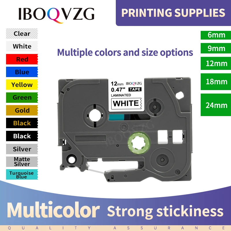 

IBOQVZG Compatible TZ-231 TZ 231 TZ131 Laminated Adhesive 631 335 Label Tape P Touch black on white 431 531 731