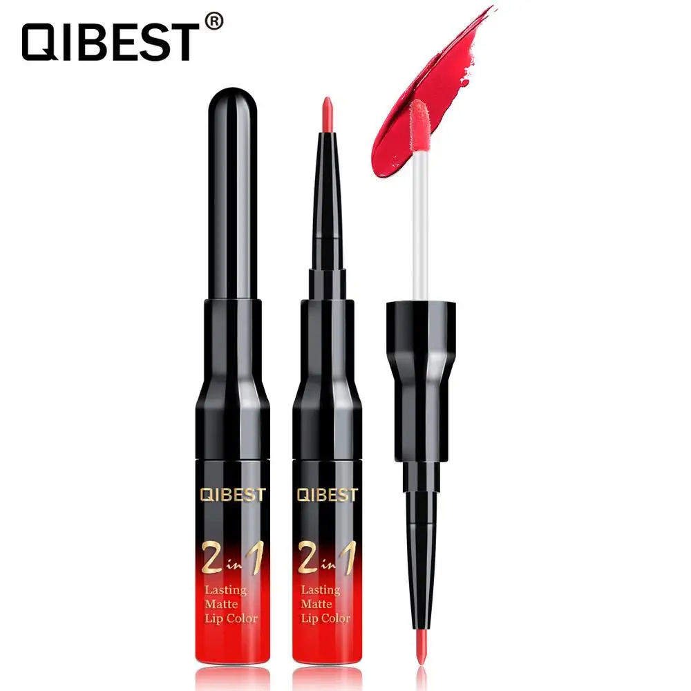 

Lip Gloss Matte Lip Liner 2 in 1 Lip Dye Plumper Tattoo Makeup Liquid Lipstick