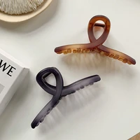2021 new korea matte frosted hair clip crab hair claw women hair accessories cool color hair claws large geometric barrettes