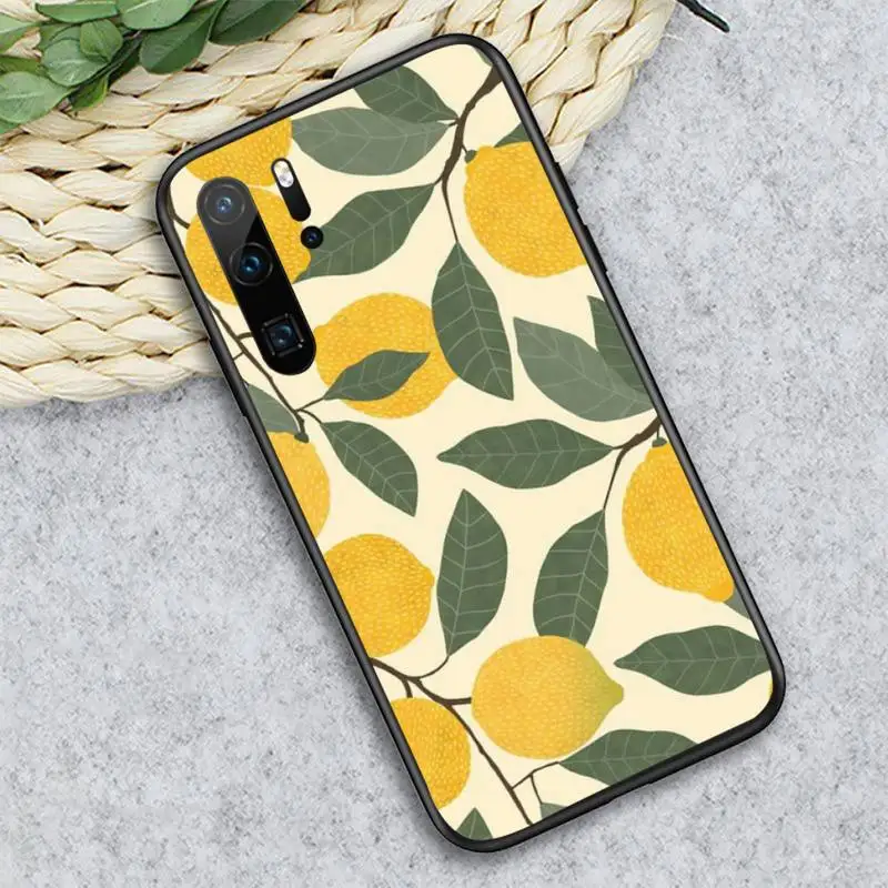 

Summer green leaves fruit Phone Case For Huawei honor Mate P 9 10 20 30 40 Pro 10i 7 8 a x Lite nova 5t