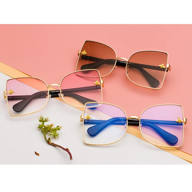 

vintage Gradient lens black women's sunglasses high quality Luxury brand Square shades for women 2020 woman sunglasses